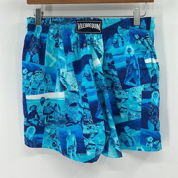 Vilebrequin Men's Azur Moorise Swim Trunks - Blue - Medium - NWT - Picture 9 of 9